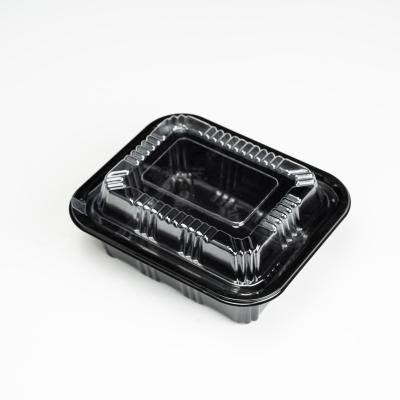 China HYX-505 Disposable Factory Directly Sell Plastic Disposable Single Container Black Box Lunch Lunch Box for sale