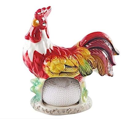 China Bushy Ceramic Rooster Rack Country Red Yellow Yellow Europe Europe for sale