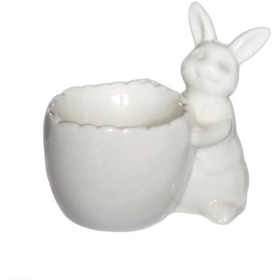 China Easter Bunny Porcelain Egg Cup Easter Home Accessories for Easter Decorations Springs Party Home Decor for sale