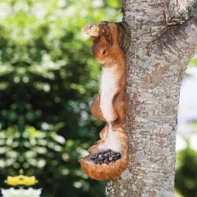 China India polyresin gifts and hanging decor squirrel feeder for sale