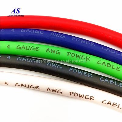 China Underground Flexible A.W.G. Test Power Cord PVC 100% Copper Electrical Wire Driver 4 GA for amplifier connecting for sale