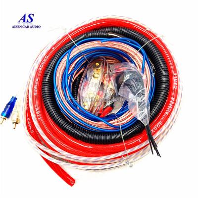 China Hot Selling Speaker Subwoofer Amp RCA Power Cable and Fuse Holder Set 1500W Car Amplifier Install Wiring Kit for sale