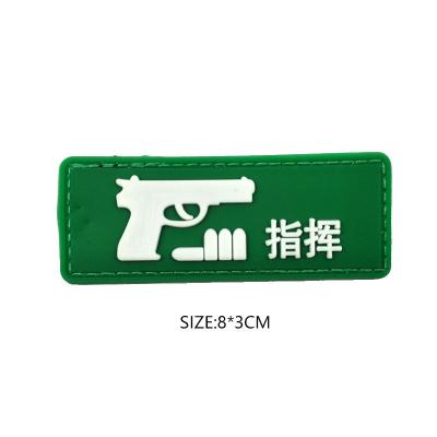 China 3D PVC Sniper Velcro Patches Rubber Gun Stickers With Hook One Shot One Kill No Remorse I Decide Military Skull Badge Wholesale for sale