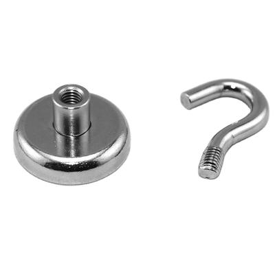 China Industrial Magnet In Stock N35 Neodymium Hook Magnet Pot Permanent Magnet for sale