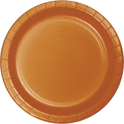 China Custom Disposable Manufacturer Environmental Protection Brown Biodegradable Paper Plate for sale