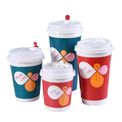 China Recyclable Logo Factory Customized 8oz Luxury Paper Coffee Cups Environmentally Friendly for sale