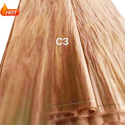 China Soft Decorative Natural Slice Cut Keruing / Gurjun Face Wood Veneer en venta