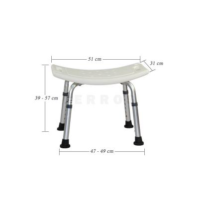 China Aluminum Alloy + Plastic Adjustable Slip Resistant Shower Seat Waterproof Helix Shaped Stool for Elderly and Adults Te koop