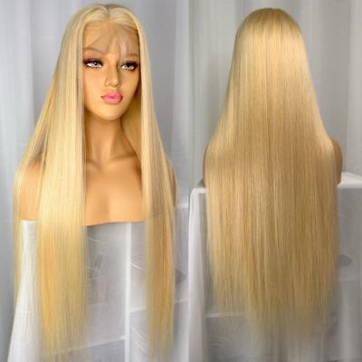 China Body Wave 613 Blonde HD Full Lace Wigs Virgin Human Hair Raw Lace Front Wig For Black Women Peruvian 360 Lace Frontal Closure Wig for sale