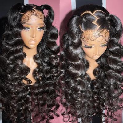 China Virgin Remy Cuticle Aligned Best Lace Front Wigs Pre Plucked 12A Body Wave Hair Hd Wigs 30 Inches Full Lace Loose Wave Lace Wigs for sale