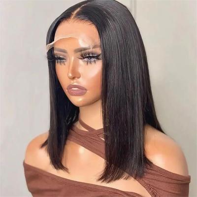 China Wholesale Straight Lace Front Wigs Human Hair Bob Wigs Brazilian Virgin Human Hair Body Wave Front Lace Part 150% Density For Black Women for sale