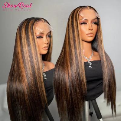 China Cuticle Aligned Wig 100% 180% Wholesale 4x4 Lace Closure Wig Vendors 130% 150% Body Wave 4x4 Lace Closure Highlight Hair Natural Hair Wigs for sale