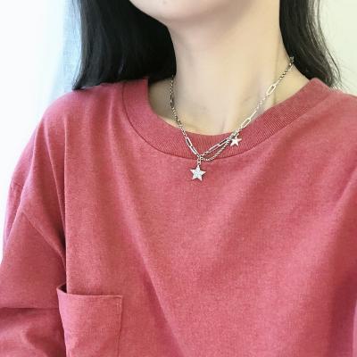 China 2021 Sterling Silver 925 TRENDY Light Necklace Fashion Jewelry Fashion Jewelry Silver Star Necklace For Women Girls for sale