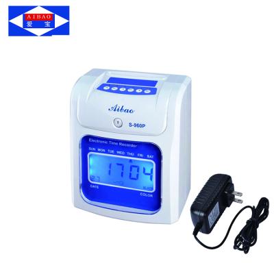 China punched card electronic time recorder for attendance/electronic time recorder S-960 for sale