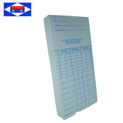 China employee punch attendance sheet/188*86*0.35mm punch attendance sheet supplier for sale