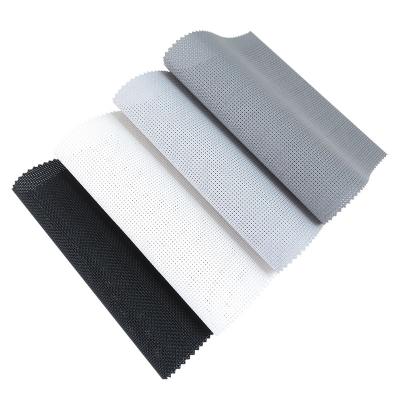 China Minimalist Blind pvc polyester outdoor sunscreen and blackout roller blind fabric 1% openness chinese supplier for sale