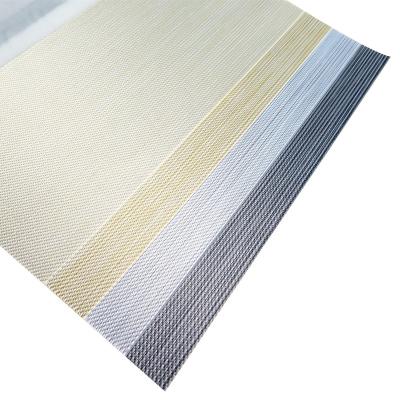 China Window Fabric Korea Plain Polyester Zebra Textile Upholstery Shade Minimalist Roller Shade Soft Blackout For Zebra Supleir Blinds for sale