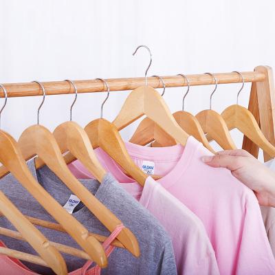 China Wholesales Minimalist Plus Size Wooden Clothing Hangers Wooden Hangers For Cloths for sale