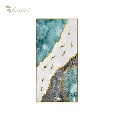 China Wholesale Modern Abstract Art Handpainted Fish Pop Wall Art Canvas Oil Painting For Home Porch Decoration for sale