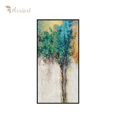 China 100% Handmade Modern Colorful Luxury Walls Art Pictures Of Abstract Painting Of Tree Canvas Oil Painting for sale