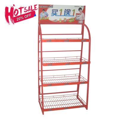 China Store Stand Bread Shelf for Sale Basket Display Rack for sale