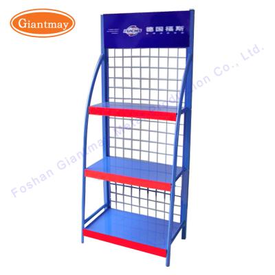 China De Koopwaardraad Mesh Display Racks Shelving van de smeringsolie Te koop