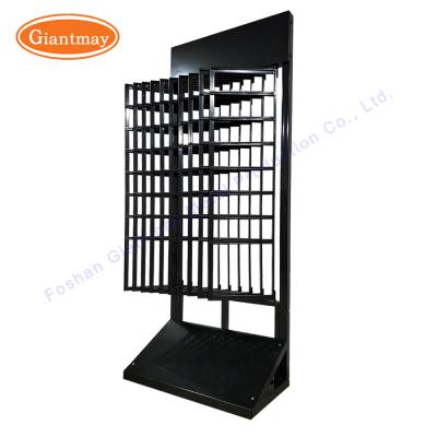 China Showroom Metal Frame Ceramic Tile Rack Floor Display for sale