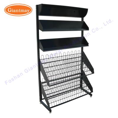 China Katalog-Ausstellungsstand-Draht Mesh Metal Magazine Shelf zu verkaufen