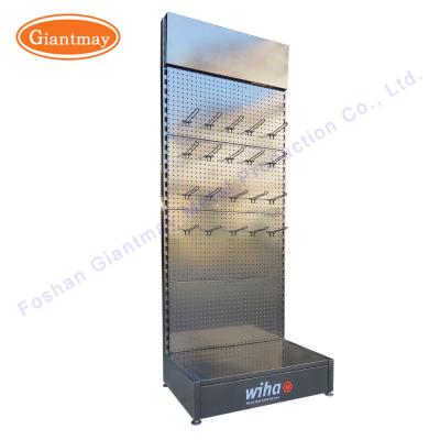 China Free Standing Mobile Accessories Pegboard Metal Stand Store Display Rack for sale