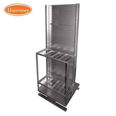 China Retail Store Bulk Food Rack Clear Metal Stand Shop Racking Display for sale