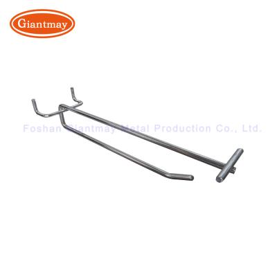 China Etiqueta de Peg Double Hook With Price del metal de los ganchos de la exhibición de Pegboard de la tienda en venta