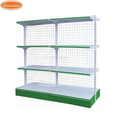 China Customized Retail Display Racks Label Gondola Shelving Supermarket Beauty Supply Store Shelves for sale