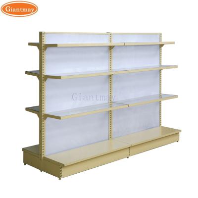 China Store Iron Retail Gondola Shelving Double Sided Supermarket Shelves for sale