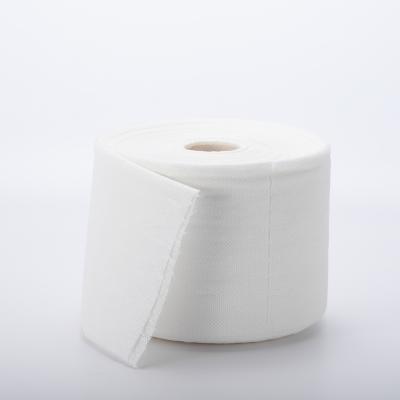 China Disposable microfiber fabric in cotton spa towel rolls fabric roll circle muslin wash face cloth towels for sale