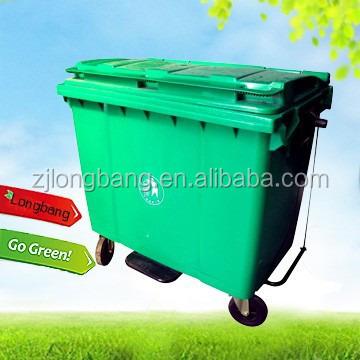 China EN 660L Plastic Bin DES Sustainable Waste And New Large HDPE EN840 Material Outdoor Garbage Bin 100% Waste Container UV Protection for sale