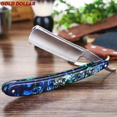 China Single Blade Cutting Throat Shaving Straight Razor Carbon Steel German Resin Handle Barber Sharpen Straight Razor Shave Safty for sale