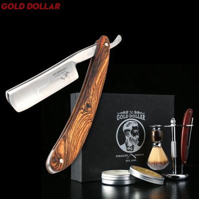 China Single Blade Shaving Straight Razor Suit Cut Throat Razor Barber Sharpen Straight Shave German Safty Throat Razors Gift Box for sale