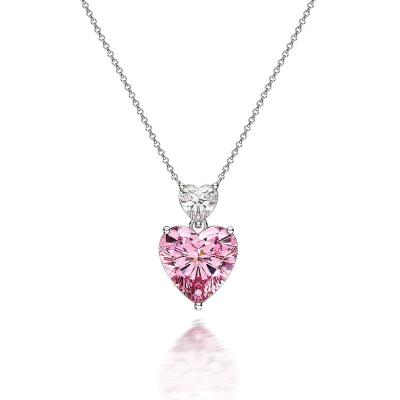 China Environmental Friendly High End Love Heart Necklace Gift Zircon Clavicle Pendant Chain for sale