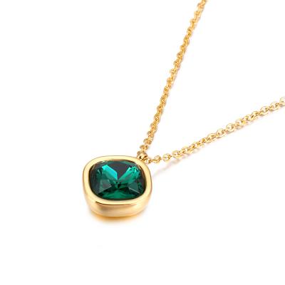 China Environmentally Friendly Korean Popular Women's Multicolor Charm Zircon Necklace Pendant for sale