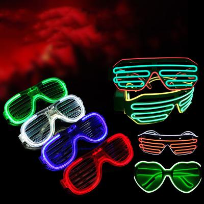 China Vintage Halloween Dancing Party Radio LED Luminous Club Dancing Fashion LED Sunglasses Light Glasses for sale