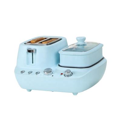 China Power- Automatic 7 Degree Adjustable Thermal Electric Fryer Kettle Oven Toaster 3 in 1 Breakfast Maker for sale