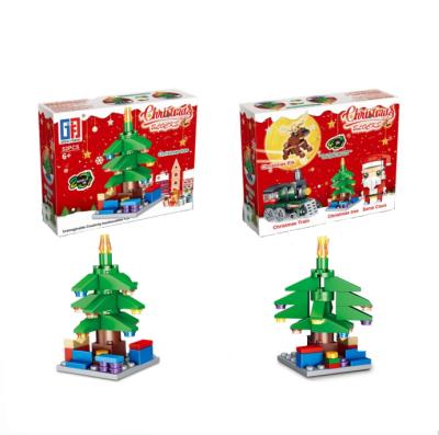 China Plastic Construction Toy Hot Sale Christmas Tree Blocks Toys Building For Children for sale