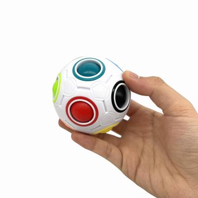 China Personalized Rainbow Ball Puzzle Cube Moving Person Magic Balls Puzzle Brain Games Fidget Toys For Kids Adult White for sale