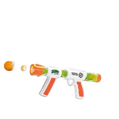 China Eco-friendly outdoor soft single pneumatic air gun toys ball game gift plastic toy set for kids for sale