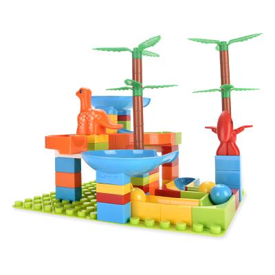 China Construction Toy DIY Dinosaur Theme Park Bricks Slide Way Truck Building Block Toys For Children for sale