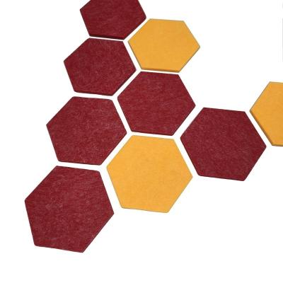 China Hexagon Wall Panels 24pcs Pack Modern Sound Deadening Polyester Fiber Acoustic Wall Panels for sale