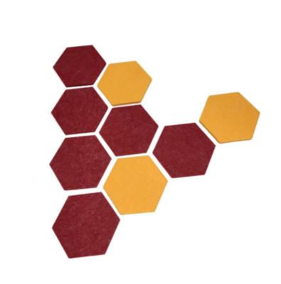 China Modern Recycled Hexagonal Sound Absorbing Sound Absorbing Panels Sound Insulation Material Polyester Fiber Panels for sale