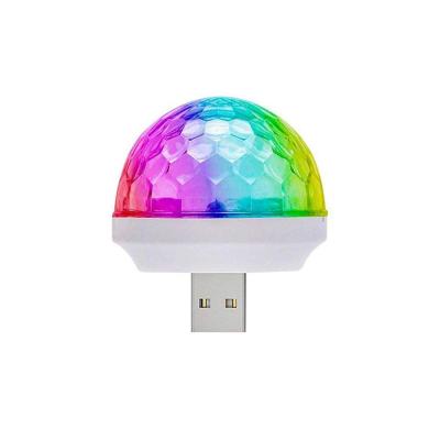 China Universal Festival Party Easy Installation Wedding Phone Colorful Projection Led Disco Laser Mini RGB Light Car USB DJ Disco Bulb Light for sale