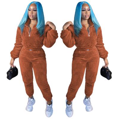 China QUICK DRY High Quality Fleece 2 Piece Jogger Set Ladies Fashion Clothes Women Loungewear Sets For Woman Jogging Wear for sale