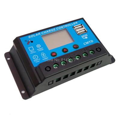 China Charger Controller PWM 20A 10A Solar Charge Controller CMTD-A2410/A2420 Solar PV Regulator with current display for sale